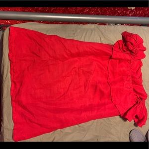 Cute off the should ruffle dress